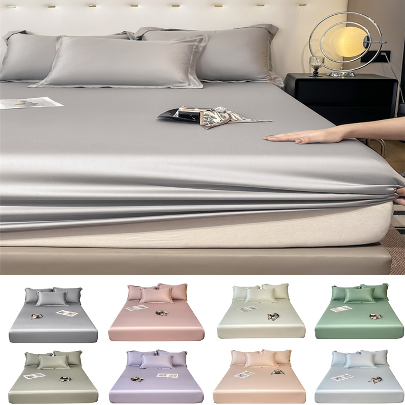 Silk Pillowcase Set - 3pcs Set 100% Bamboo Mattress Protector