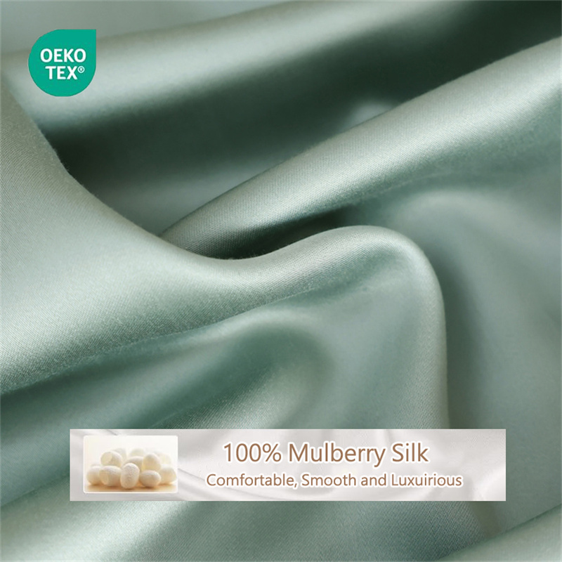 100% Mulberry Silk Fitted Bed  - Silk Pillowcase Set 评论和价格