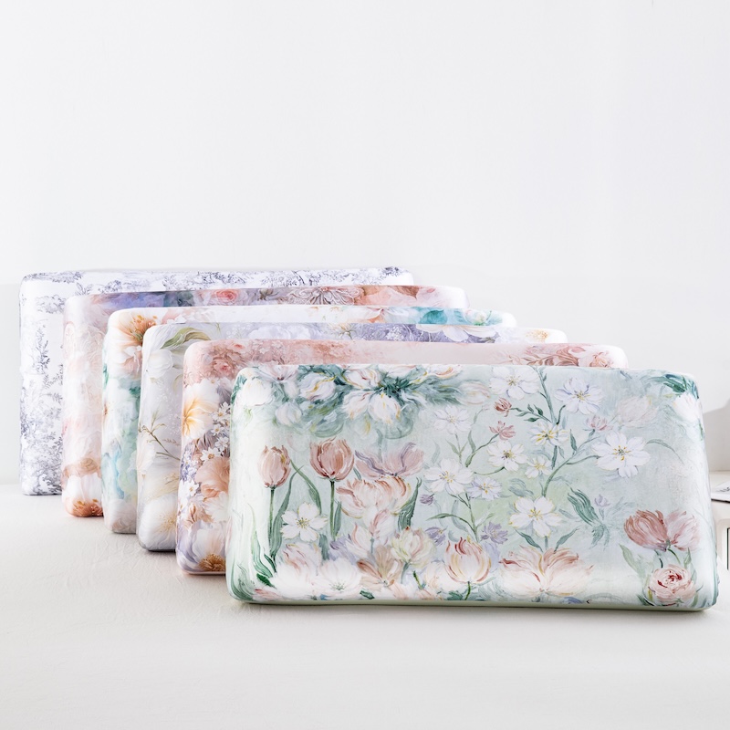 Floral Printed Cooling Pillowc - Silk Pillowcase Set 评论和价格