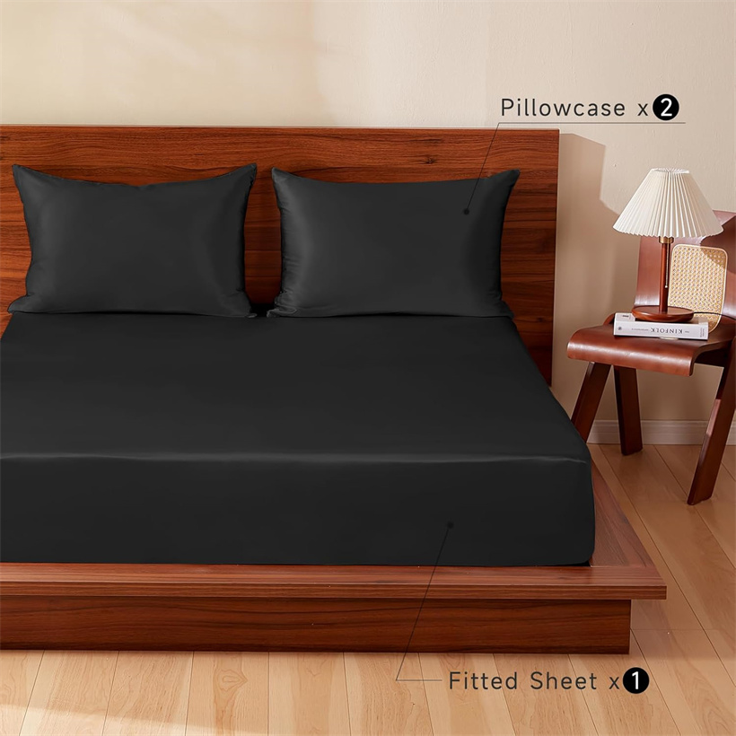 Smooth 3Pcs Set Mulberry Silk  - Silk Pillowcase Set 评论和价格