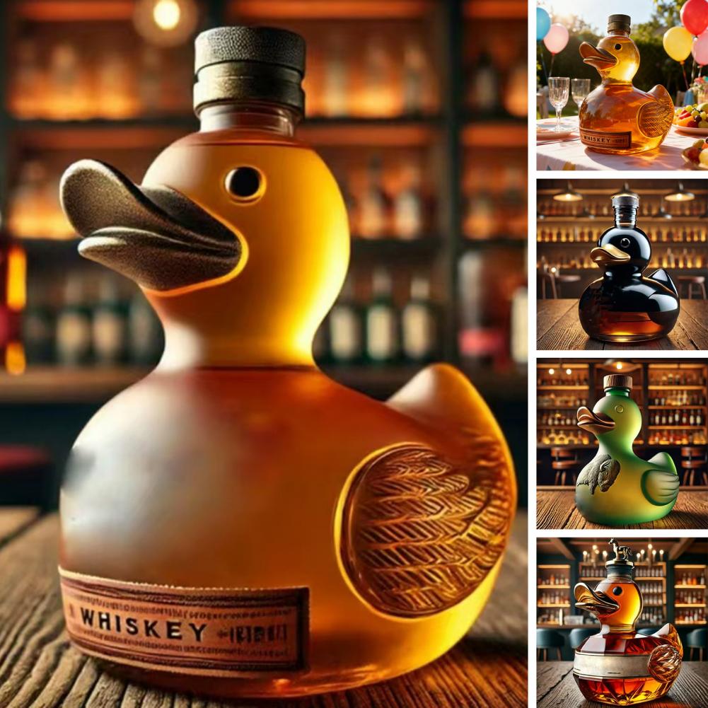 Duck Whiskey Bottle Glass Anim - Glass Decanter Whiskey 评论和价格