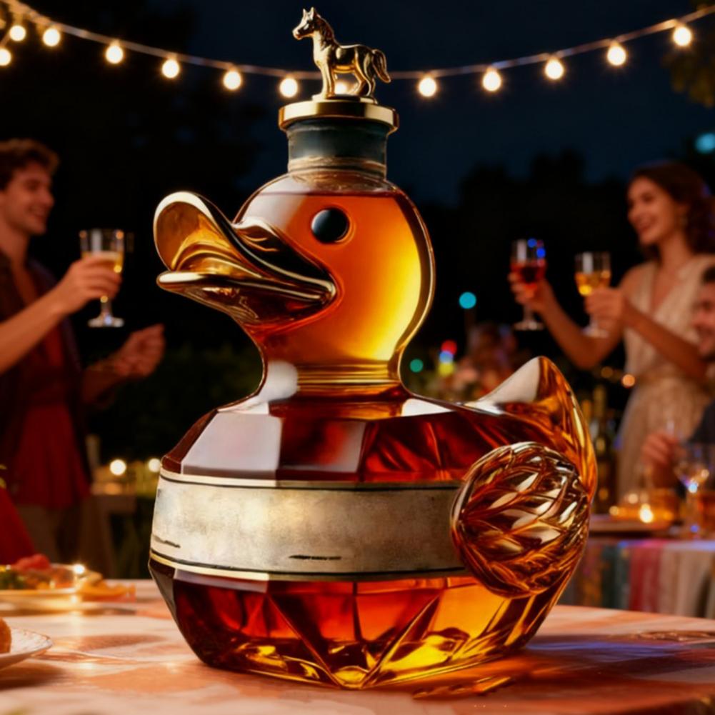 Duck Whiskey Bottle Glass Anim - Glass Decanter Whiskey 评论和价格