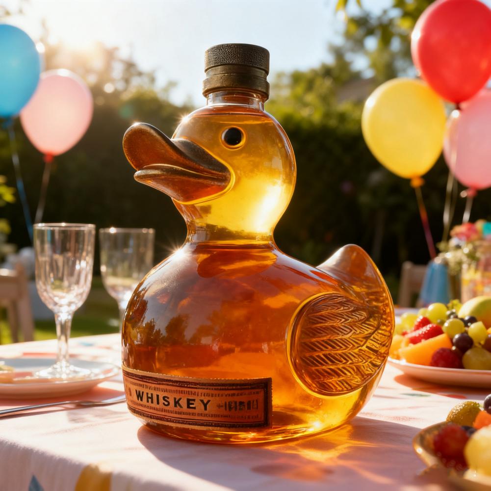 Duck Whiskey Bottle Glass Anim - Glass Decanter Whiskey 评论和价格