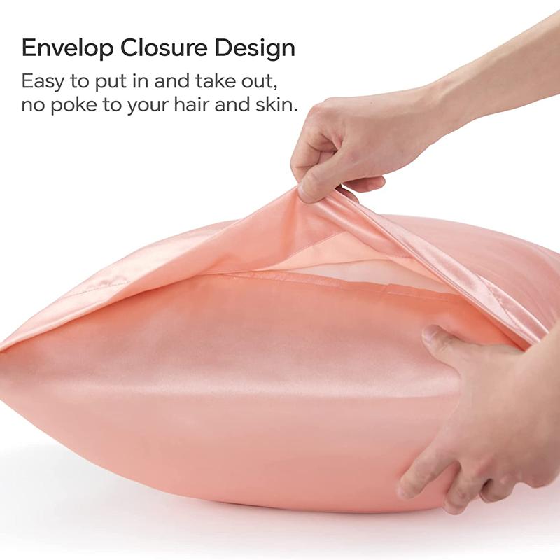 New 2pcs Nordic Pure Emulation - Silk Pillowcase Set 评论和价格